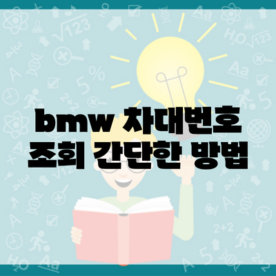 bmw 차대번호 조회 간단한 방법