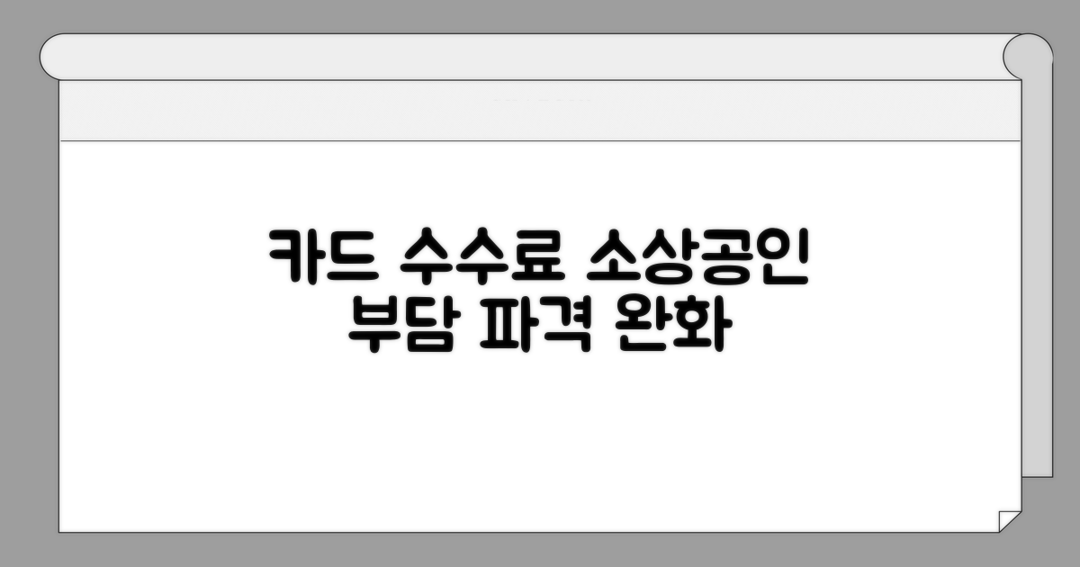 소상공인 카드 수수료 부담 완화 방안
