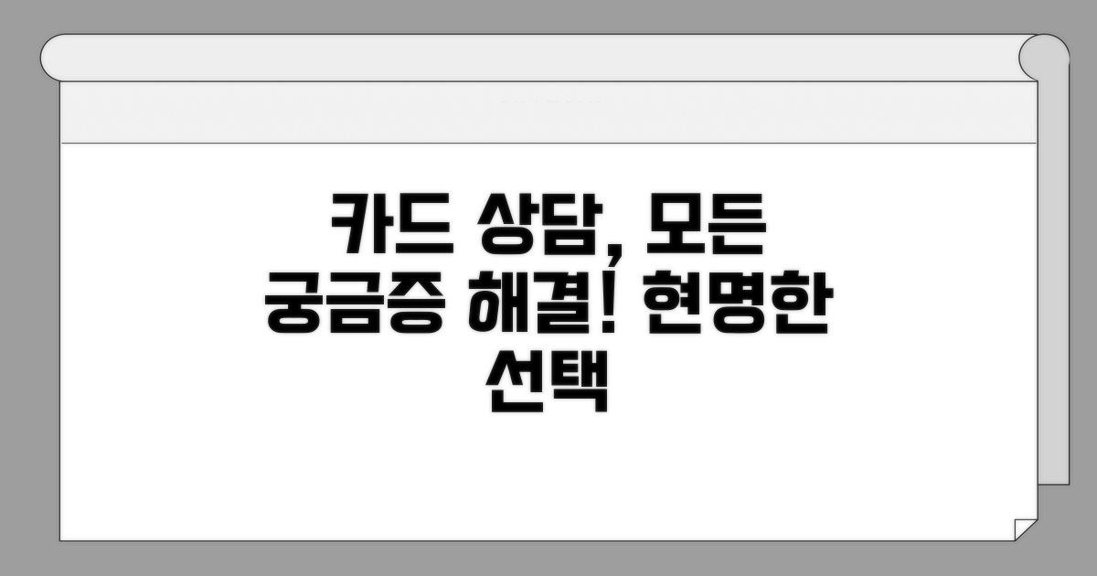 카드 이용 관련 상담