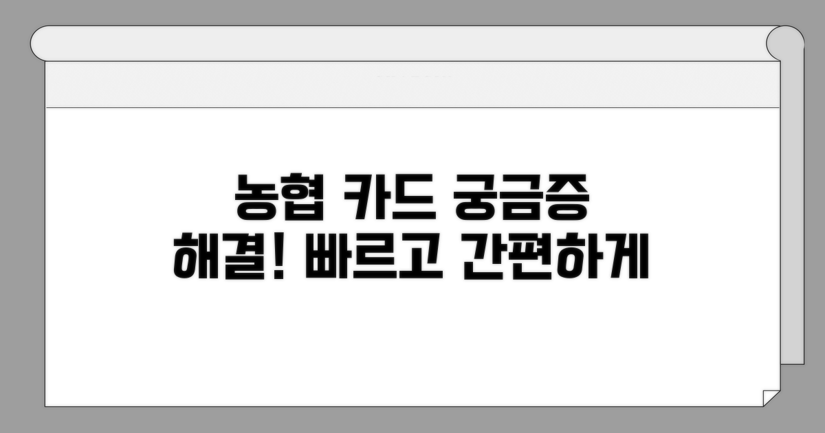 농협 카드 문의 서비스