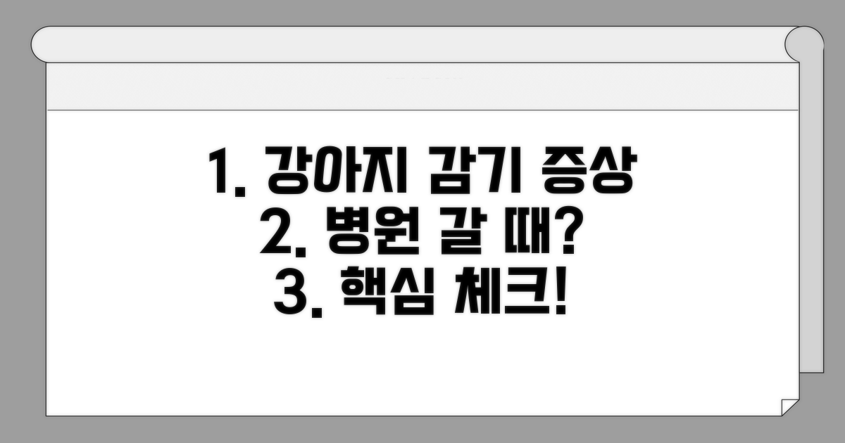 강아지 감기 증상 및 병원 방문 시점