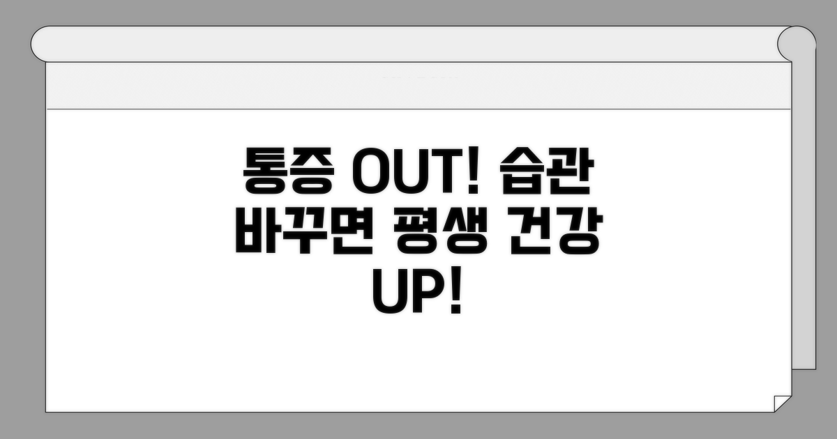 통증 완화를 위한 생활 습관 개선