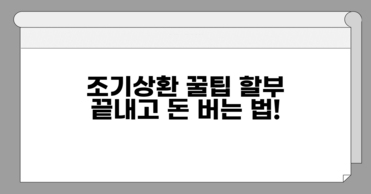 할부 조기상환 시 혜택은?