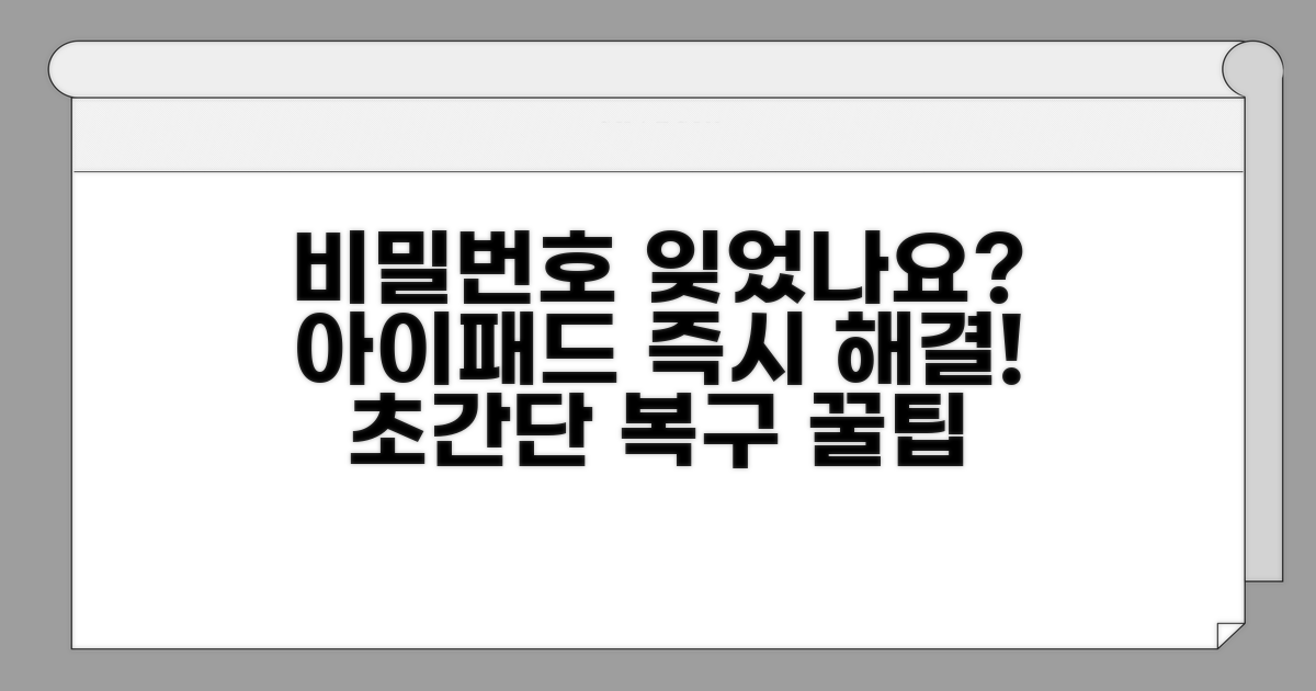 아이패드 비번 분실, 이렇게 해결해요