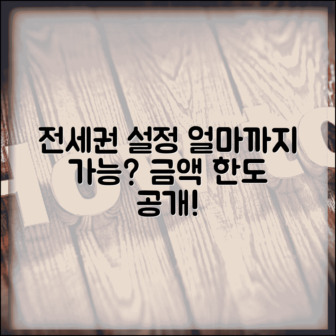 전세권설정 금액 한도 | 전세권 설정 가능 금액 범위