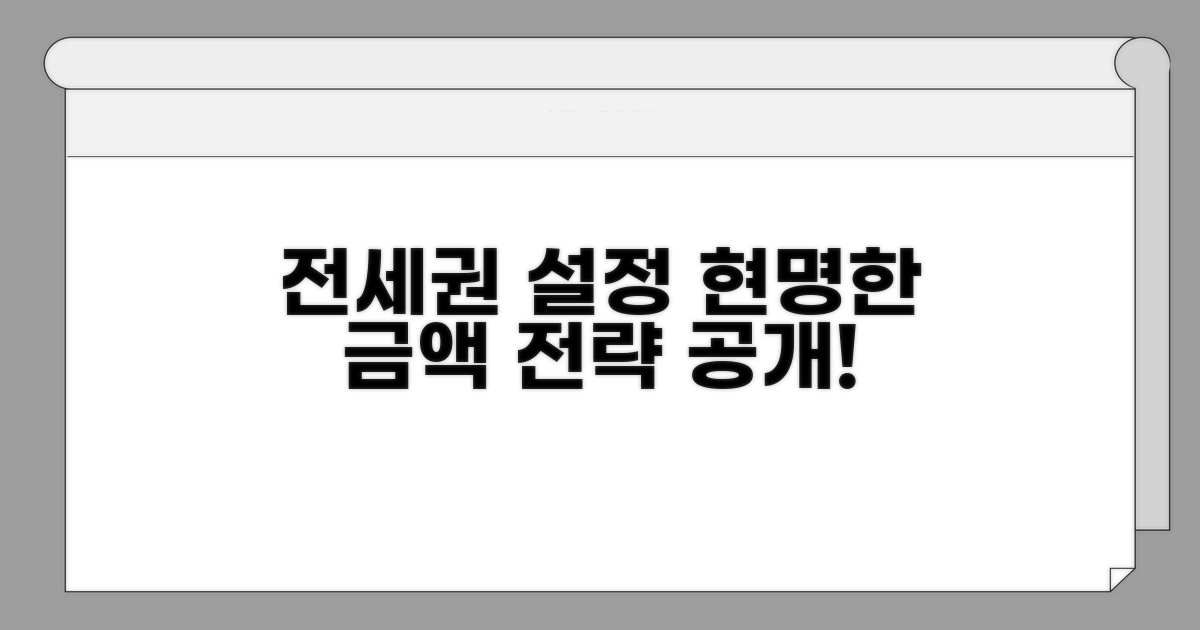 안전한 전세권 설정 금액 전략