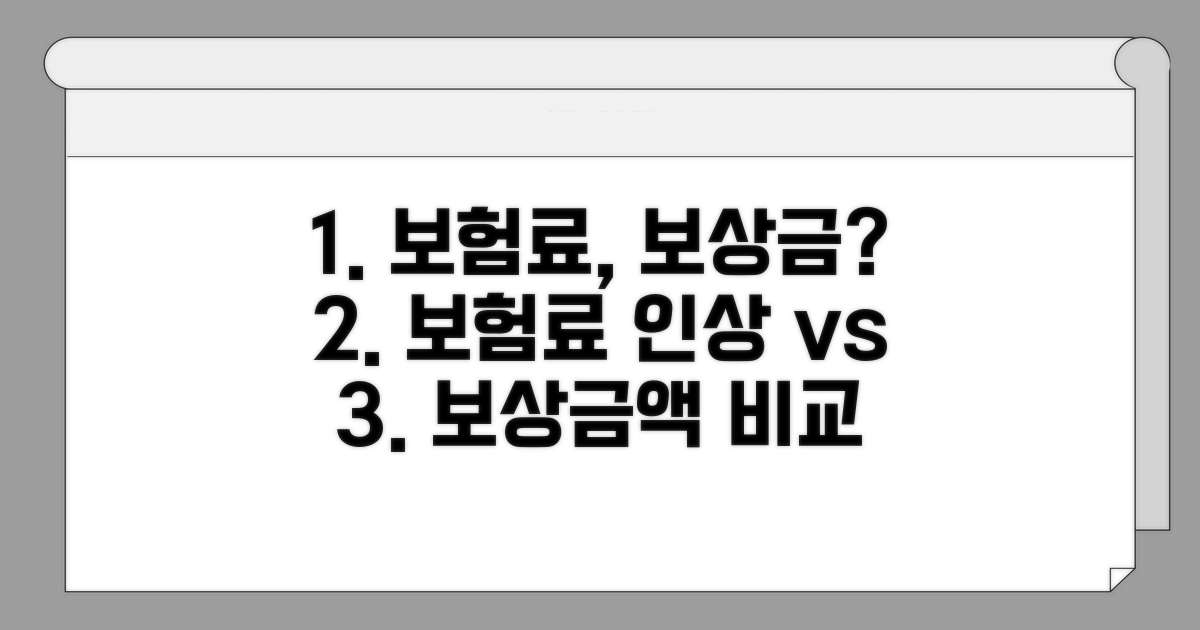 보험료율 인상과 보상금액 비교