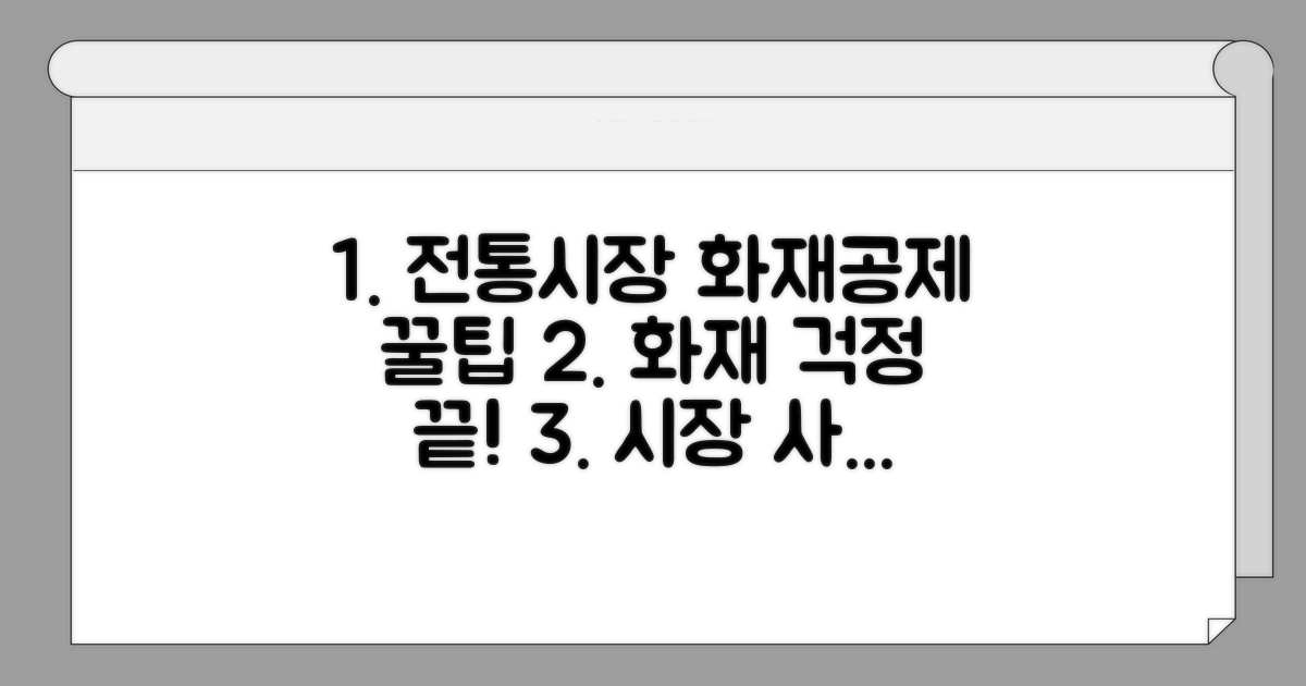전통시장 화재공제란 무엇일까