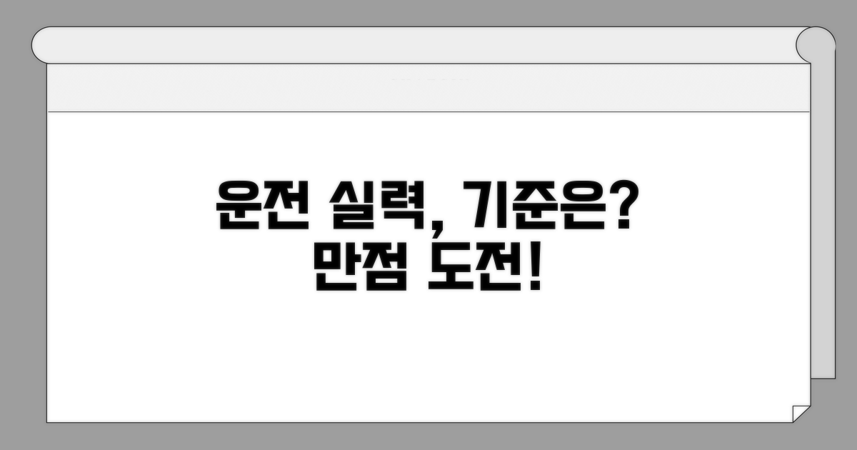 운전 능력 평가 및 판단 기준