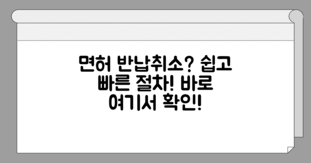 면허 반납 및 취소 절차 안내
