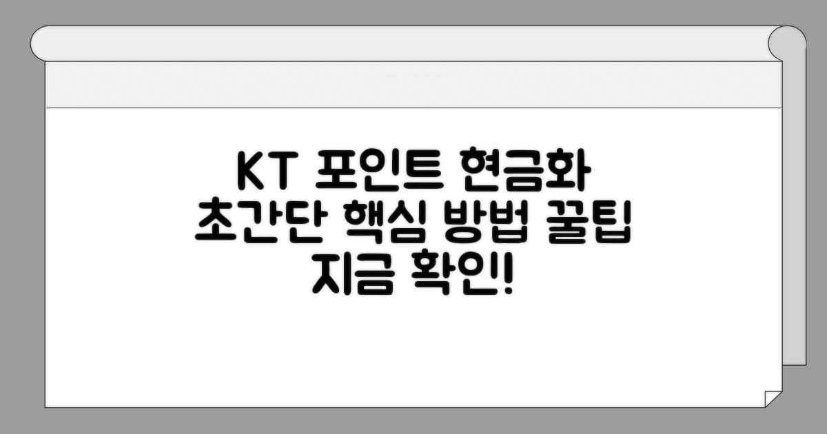 KT 포인트 현금화 핵심 방법
