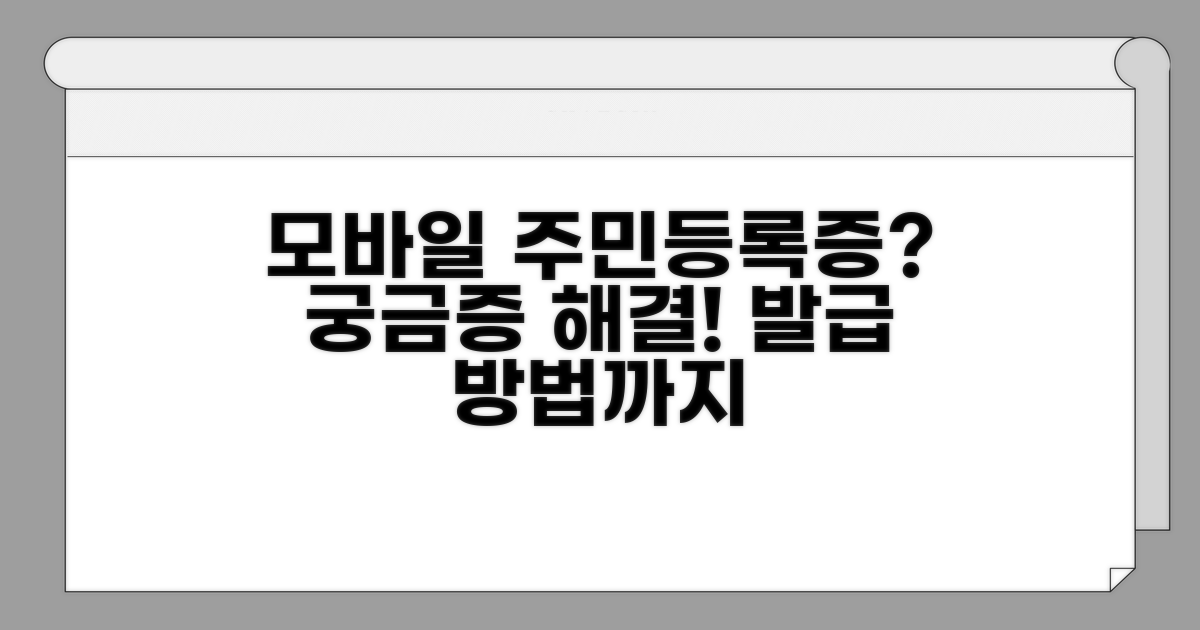 모바일 주민등록증이란 무엇인가