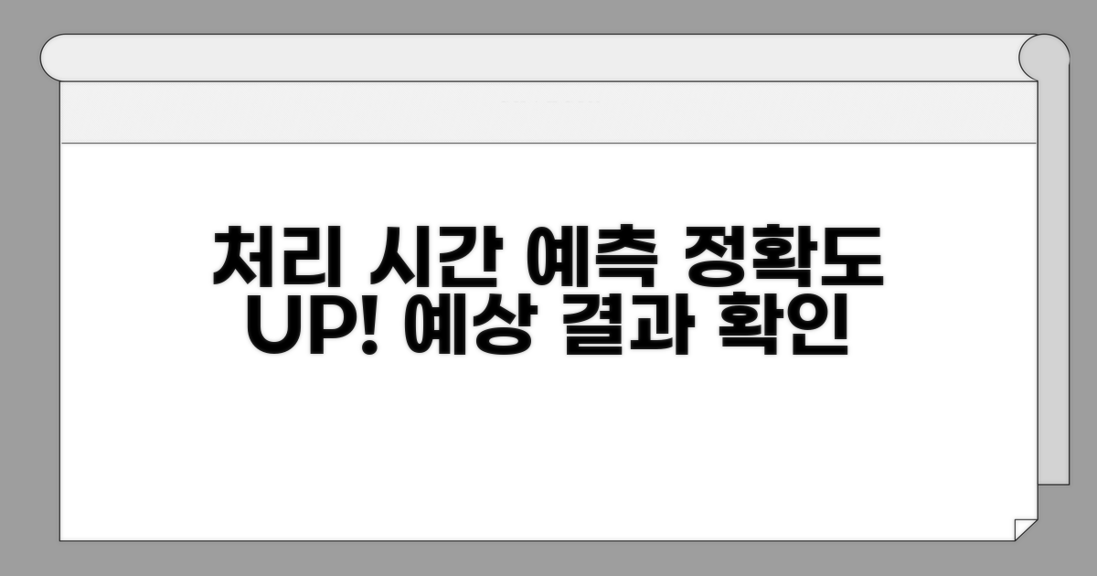 처리 기간 예측과 예상 결과