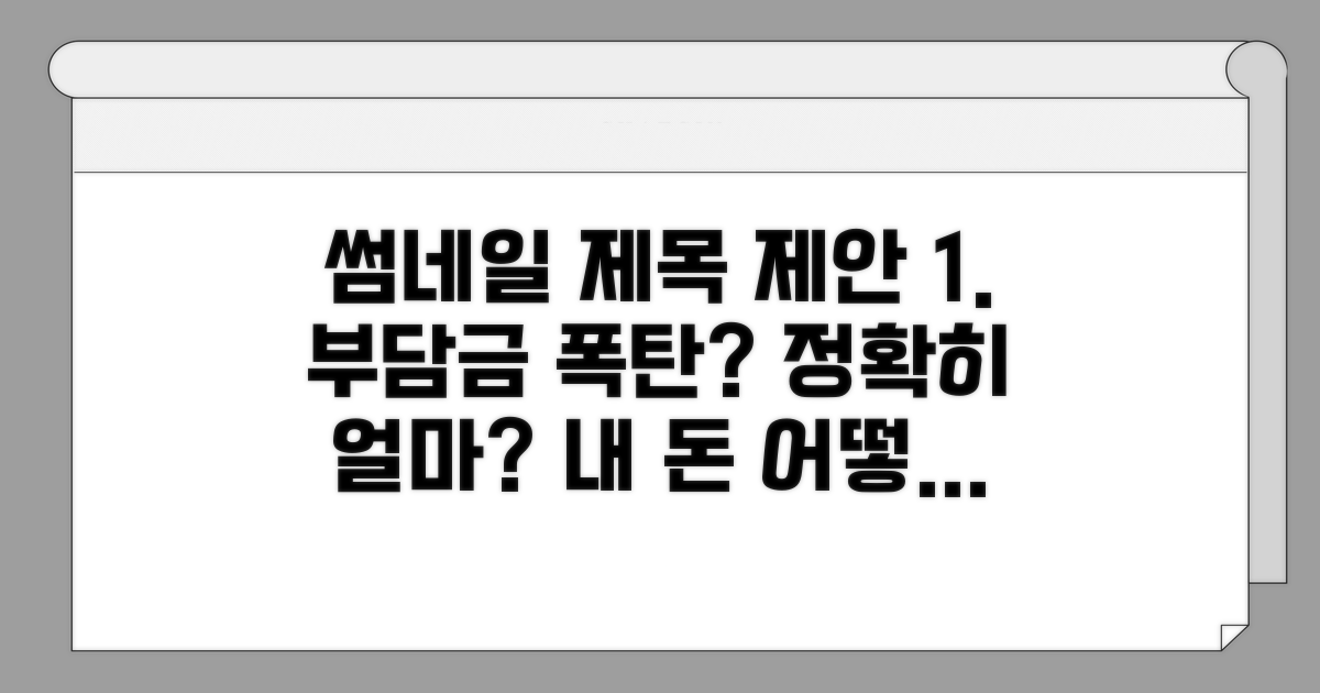 추가되는 부담금 상세 분석