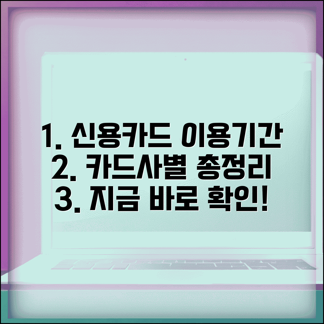 신용카드 이용기간 | 카드사별 이용기간 완벽정리