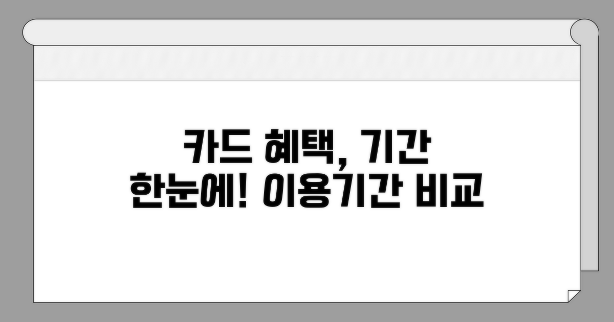 카드사별 이용기간 한눈에 비교