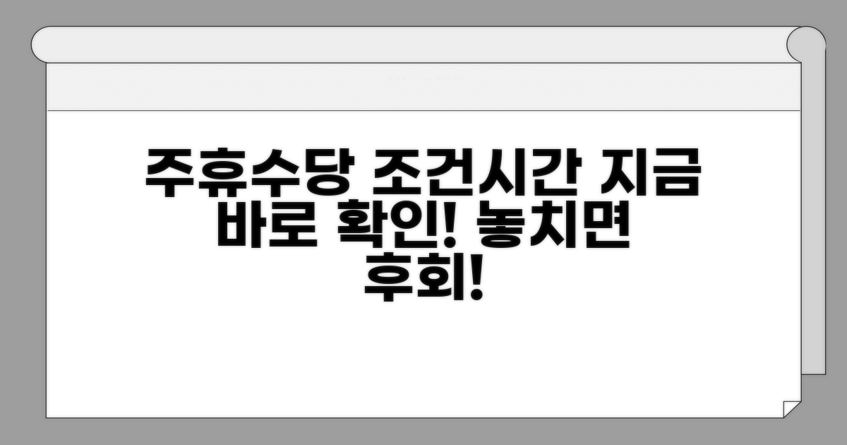 주휴수당 지급 조건 시간 확인