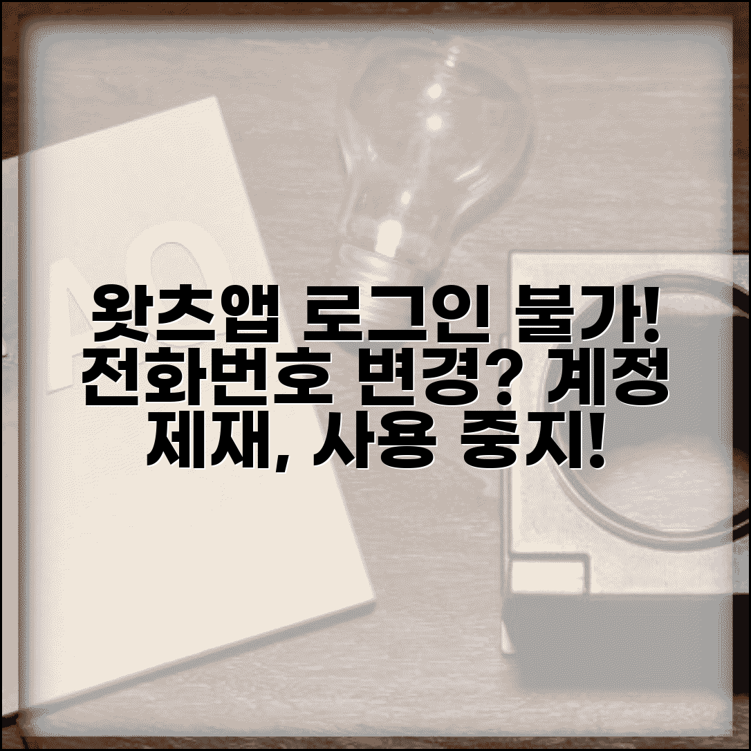 왓츠앱 로그인 불가 메시징 | WhatsApp 전화번호 변경이나 계정 제재로 메신저 사용 불가