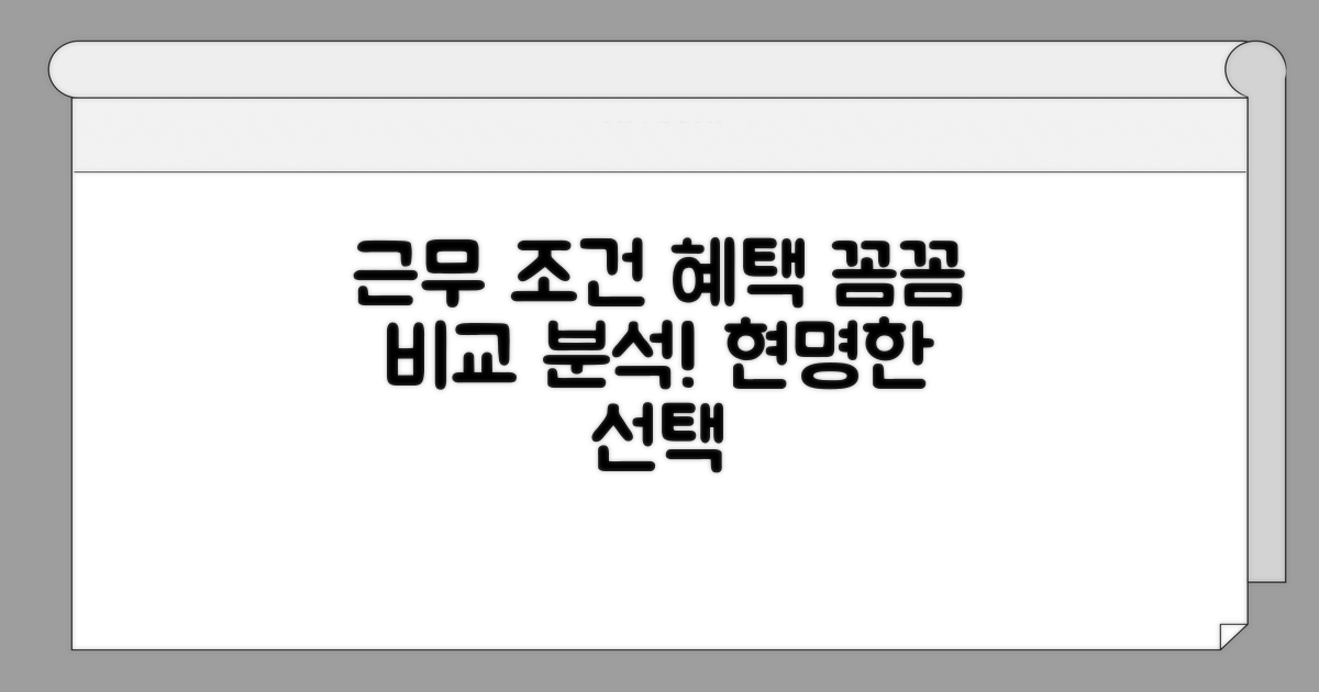 근무 조건과 혜택, 꼼꼼히 비교하기