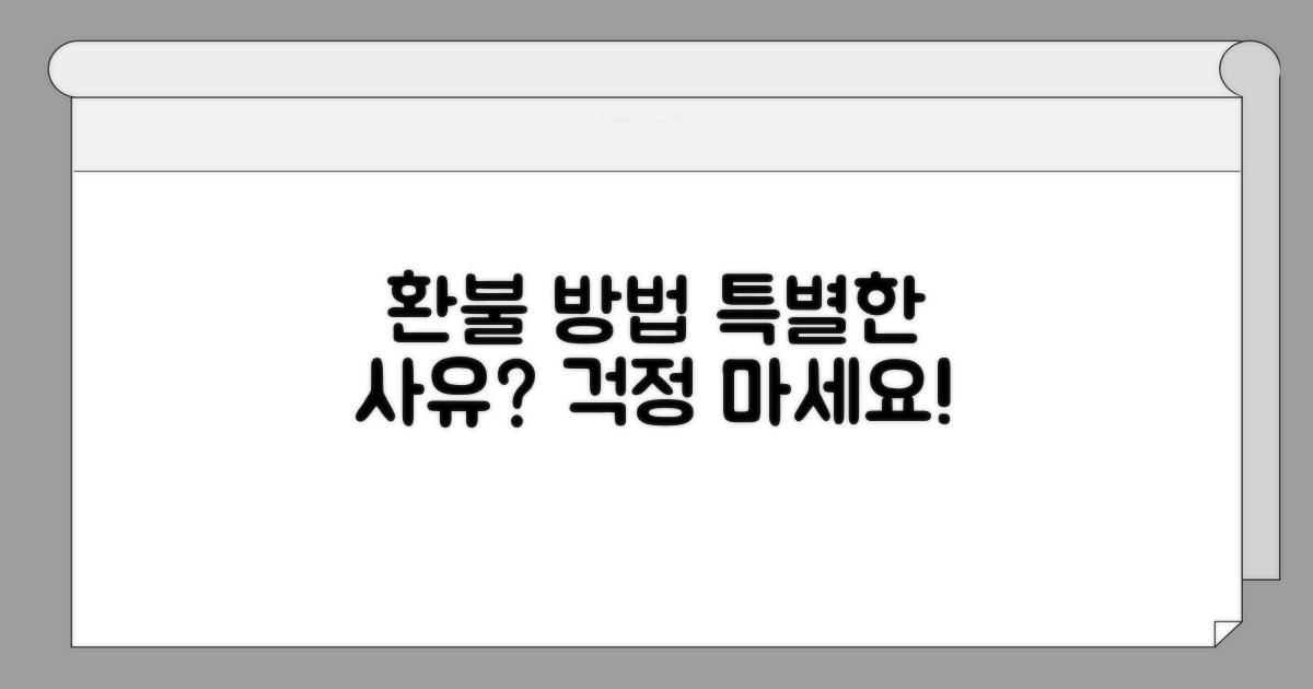 특별한 사유 시 환불 방법