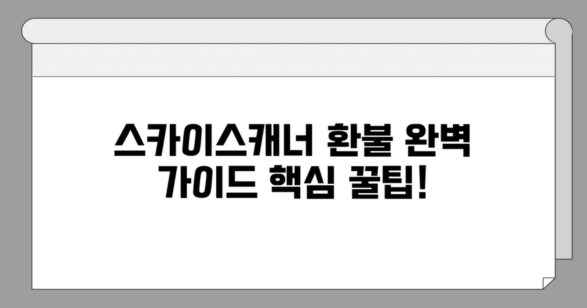 스카이스캐너 환불 절차 완벽 가이드