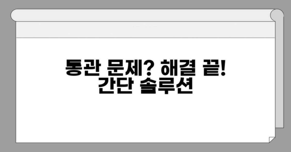 통관 문제, 이렇게 해결하세요