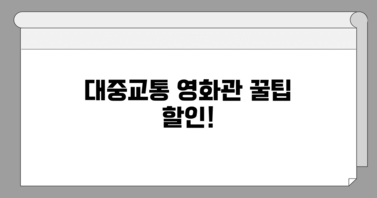 대중교통 할인, 영화관 할인 꿀팁