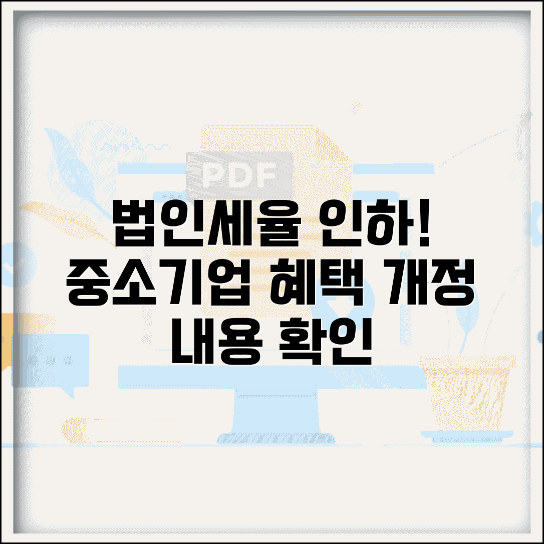 법인세율 구간 개정 내용 | 중소기업 법인세율 혜택