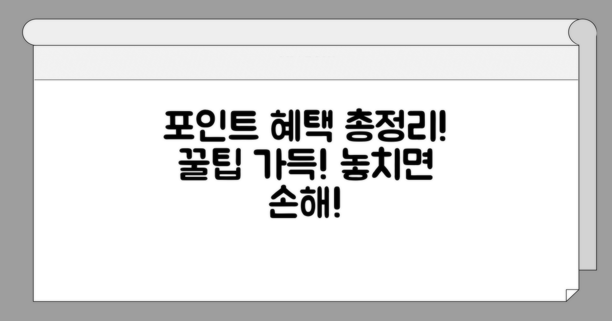 포인트 적립 혜택 총정리