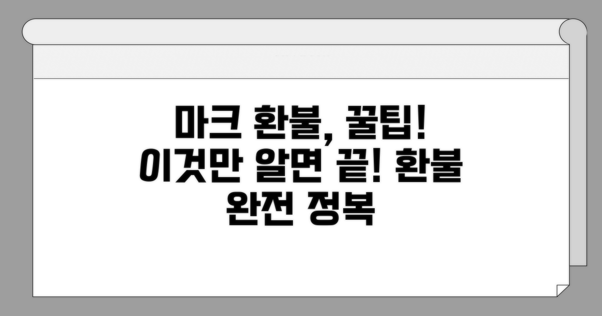 마크 환불, 이것만 알면 쉬워요