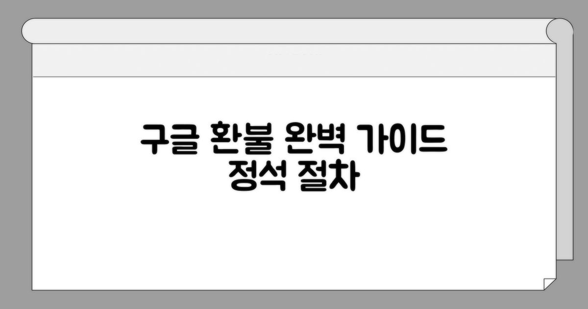 구글플레이 환불 절차 완벽 가이드