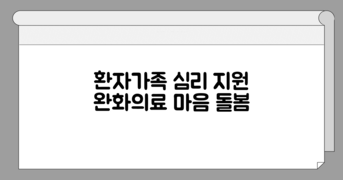 환자가족 심리 지원과 완화의료