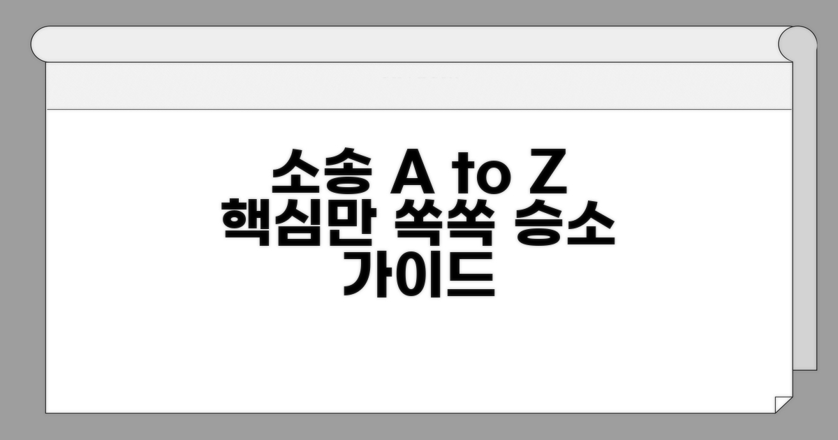 소송 절차, 핵심 요약