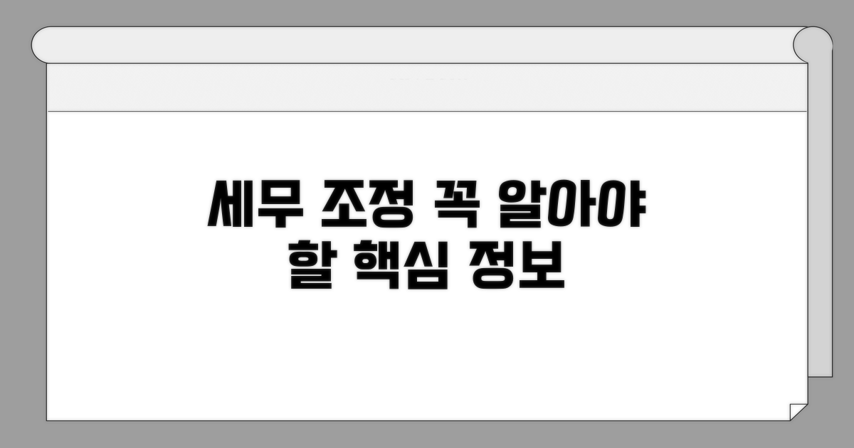 세무 조정 서비스, 알아야 할 핵심 정보