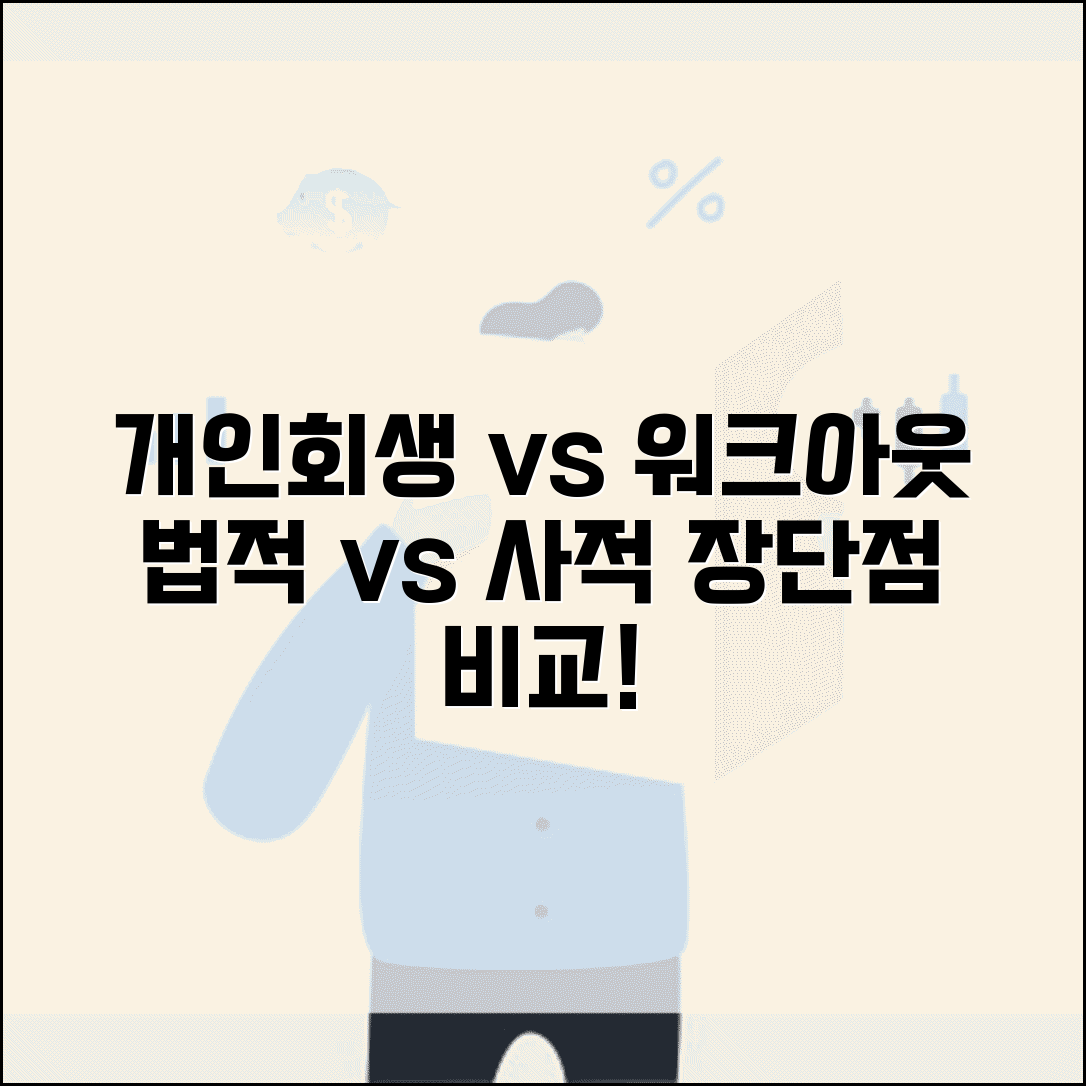 신용회복위원회 개인회생 vs 개인워크아웃 | 법정 절차와 사적 채무조정 장단점 비교 선택