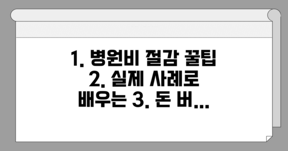실제 사례로 보는 병원비 절감