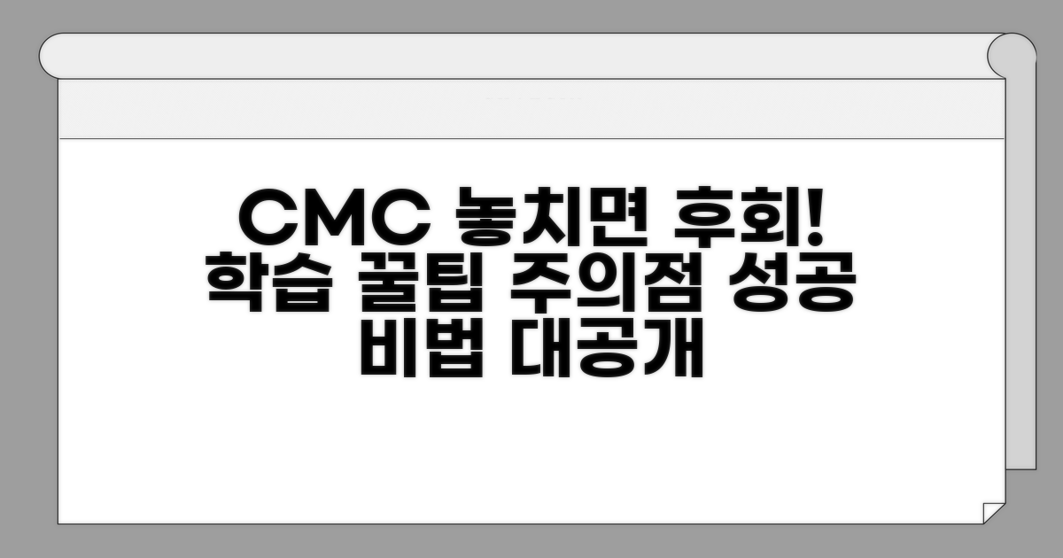 CMC 학습 시 주의할 점과 팁