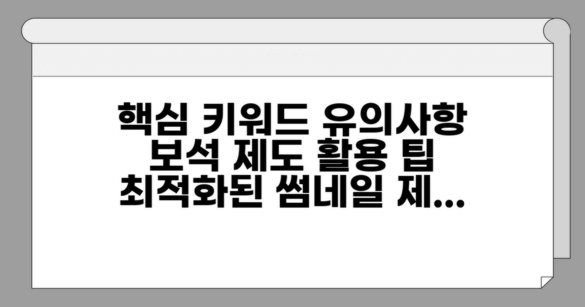 유의사항 및 보석 제도 활용 팁