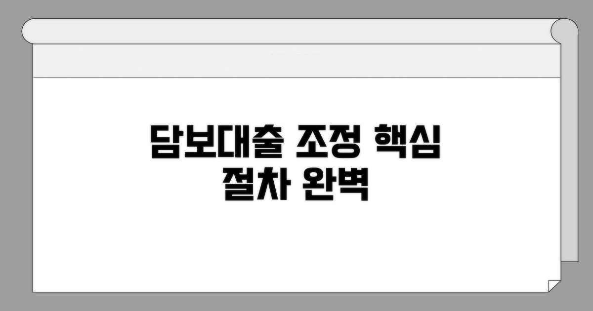담보대출 조정, 절차 따라하기