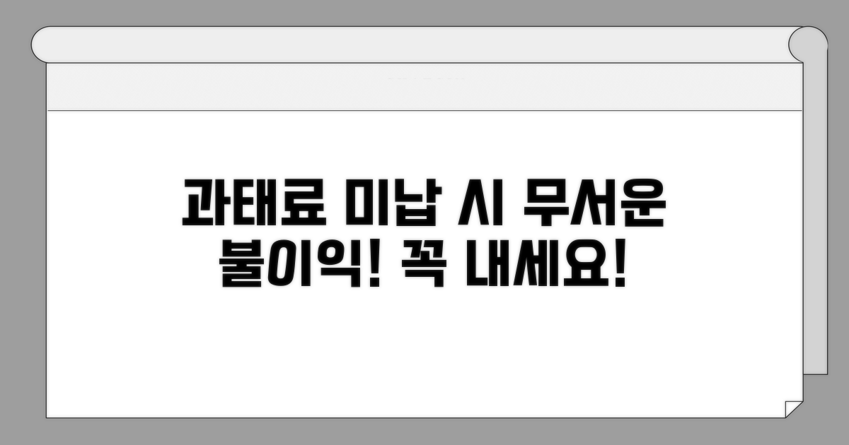 과태료 미납 시 불이익 주의