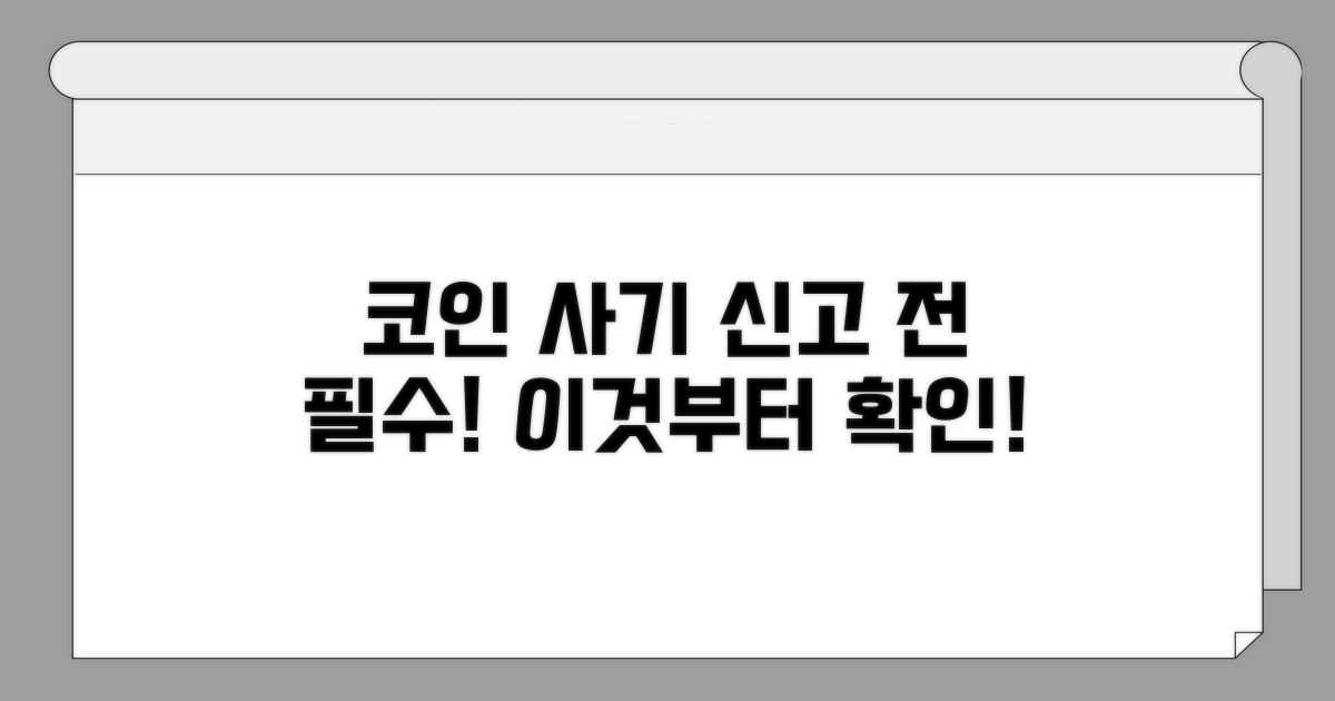 코인 사기 신고, 이것부터 알아봐요