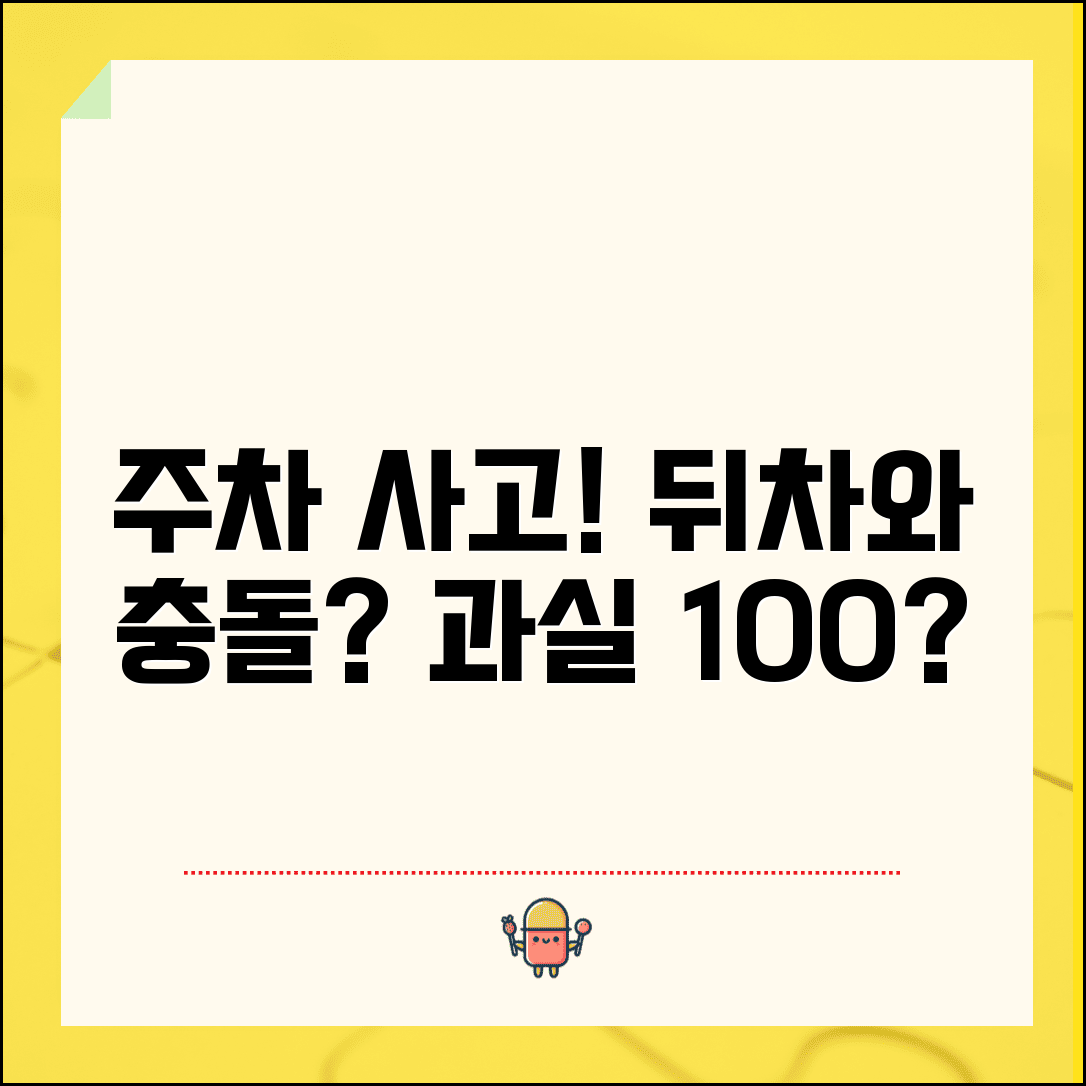 주차 중 뒤 차와 사고 처리법 | 주차장 후진 사고와 주차된 차량 충돌시 과실비율