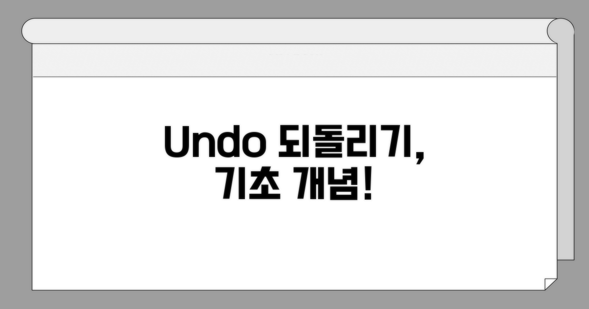되돌리기 영어 'Undo' 개념 정리