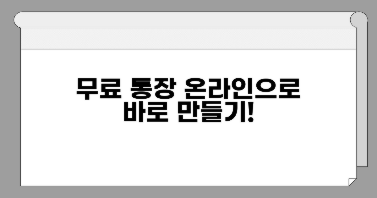 온라인으로 무료 통장 만들기