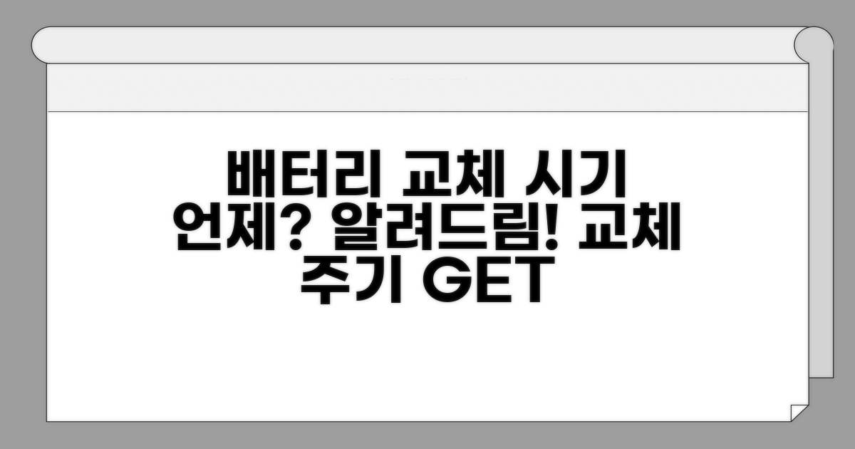 배터리 교체 주기, 언제쯤일까?