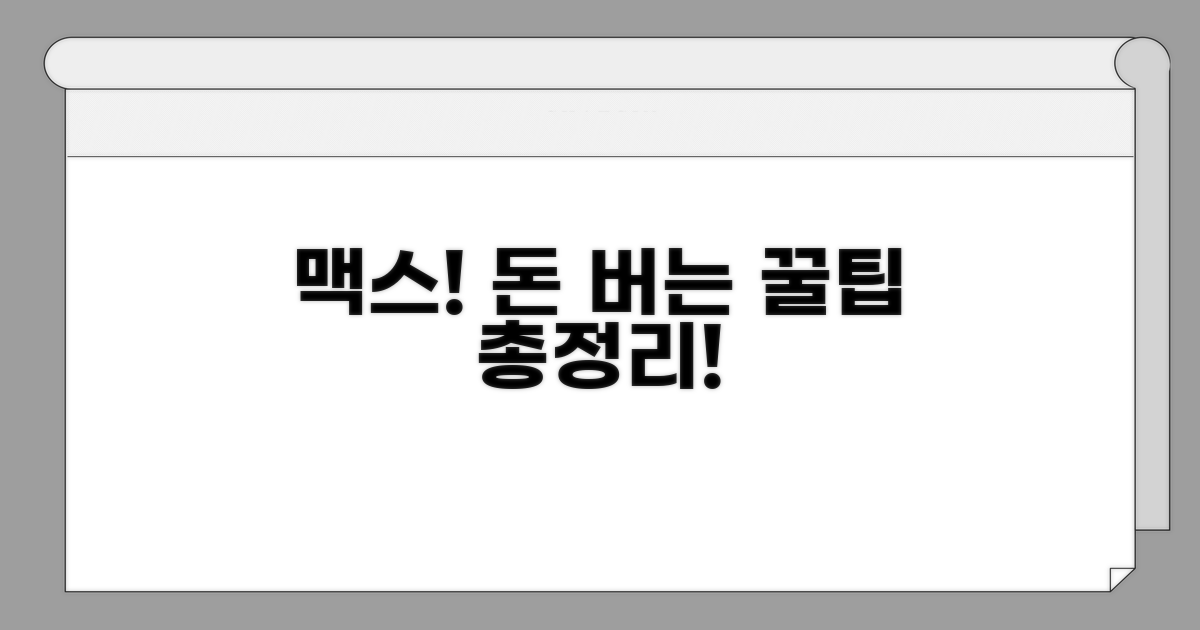 맥스 금액 받는 꿀팁 총정리