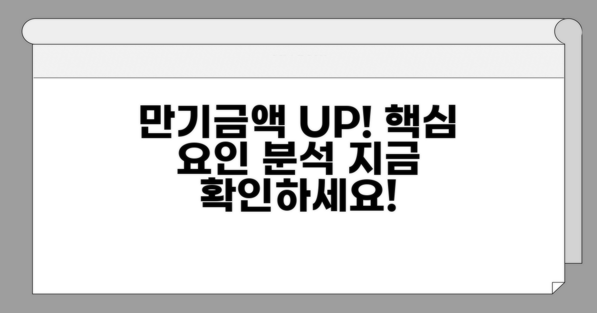 만기금액에 영향을 주는 요인 분석