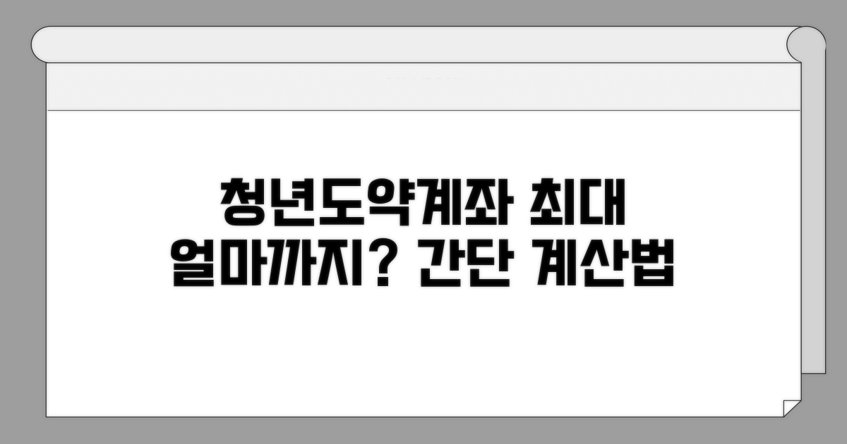 청년도약계좌 최대 수령액 계산법