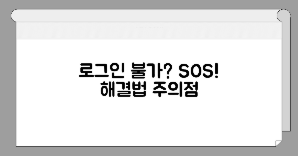 로그인 불가 상황별 대처법과 주의사항