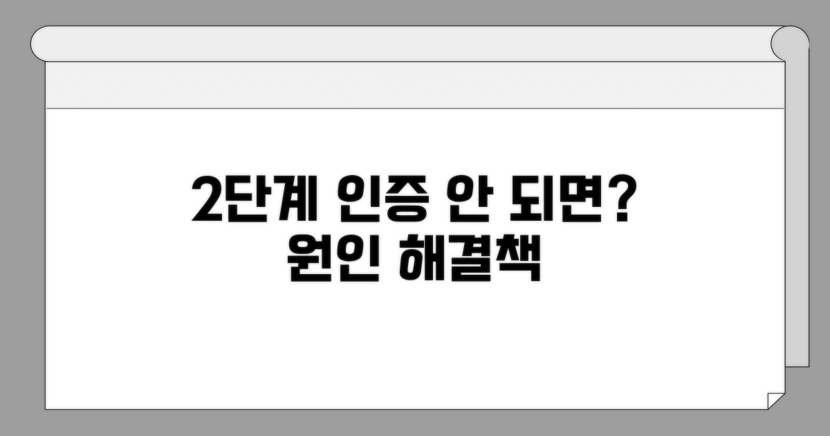2단계 인증 안되면? 원인과 해결책